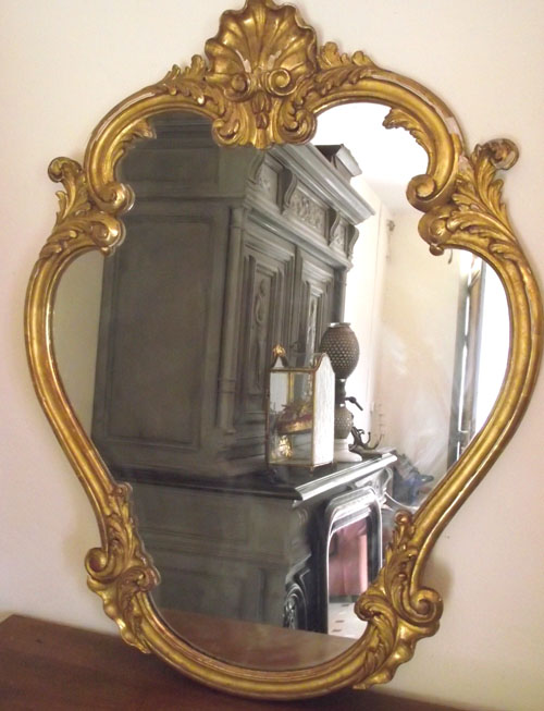 french antique rococo style mirror